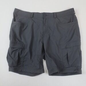 REI Coop Shorts Mens 42 Gray Cargo Utility Nylon Stretch Lightweight Hiking Fish